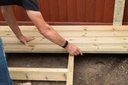 32x125mm Sawn & Treated Reg'd/KD Softwood Decking Castled/Reeded