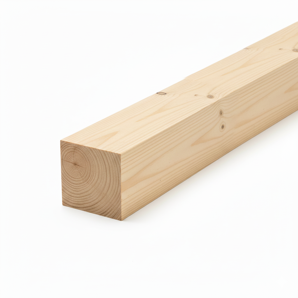 100x100mm Planed All Round (PAR) Untreated 5th+ Grade KD Softwood (Per linear metre)