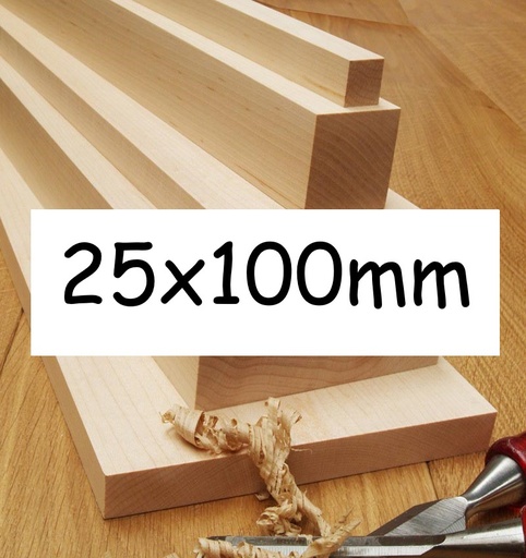 25x100mm Planed All Round (PAR) Untreated 5th+ Grade KD Softwood (Per linear metre)