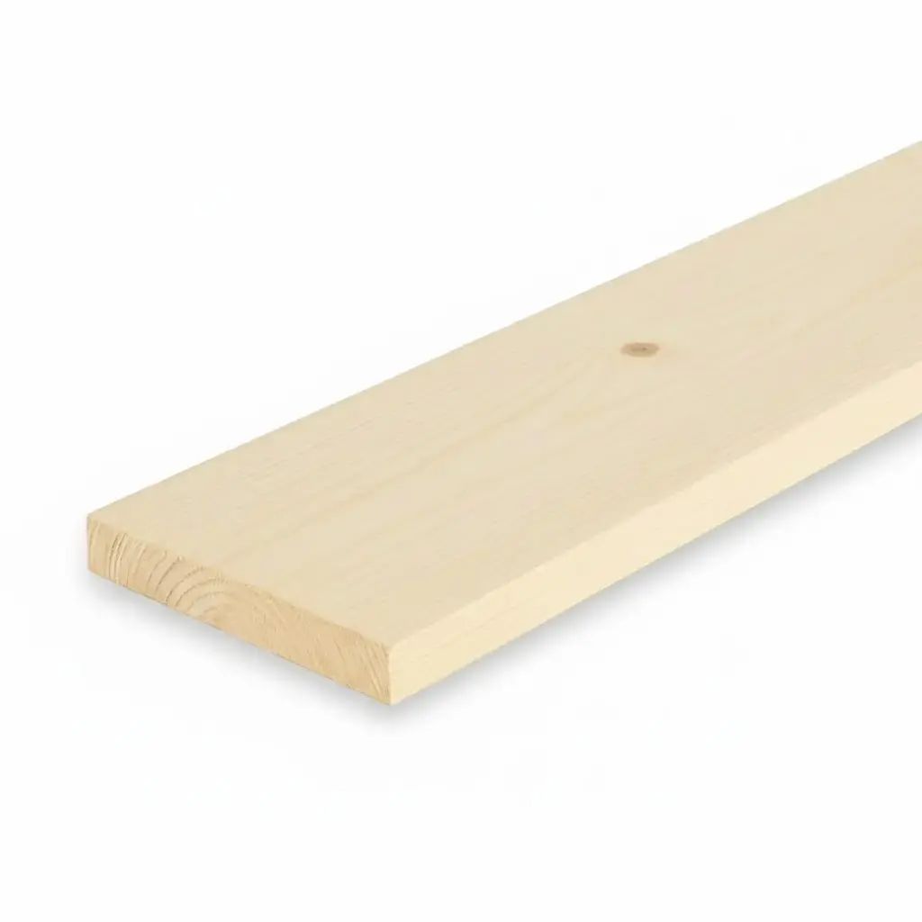 25x125mm Planed All Round (PAR) Untreated 5th+ Grade KD Softwood (Per linear metre)