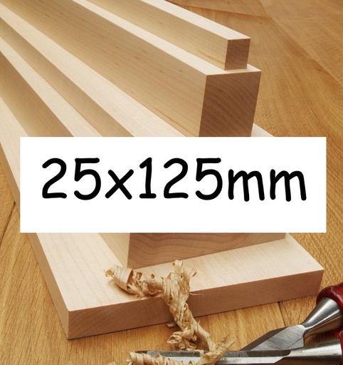 25x125mm Planed All Round (PAR) Untreated 5th+ Grade KD Softwood (Per linear metre)