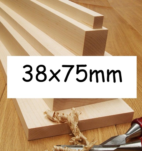 38x75mm Planed All Round (PAR) Untreated 5th+ Grade KD Softwood (Per linear metre)