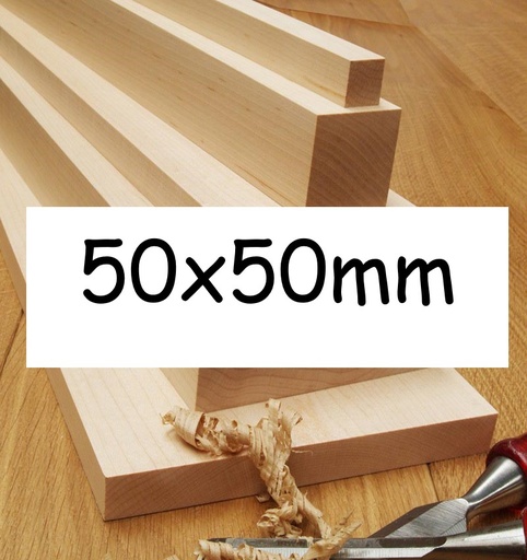 50x50mm Planed All Round (PAR) Untreated 5th+ Grade KD Softwood (Per linear metre)