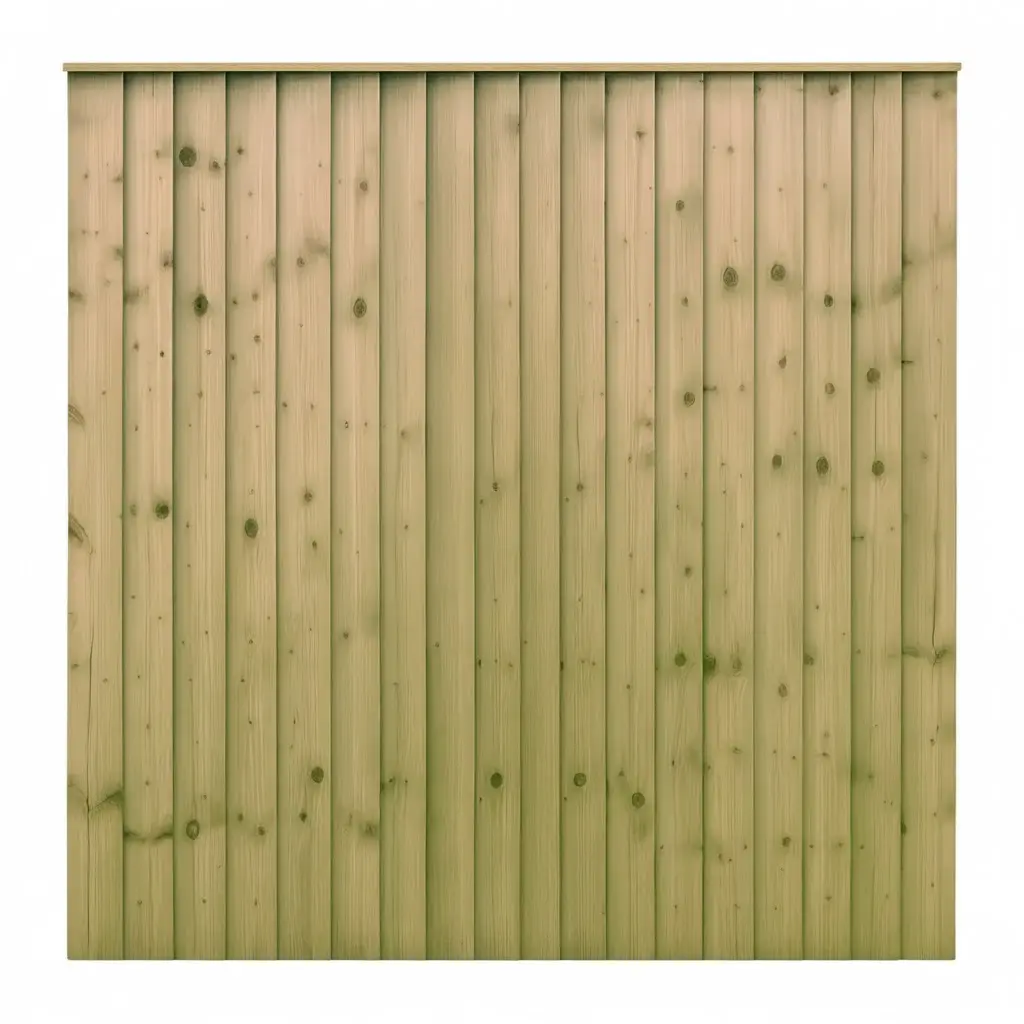 [233] 1.83x1.83m (6'x6') Closeboard Green Treated Fence Panel