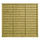 1.83x1.83m (6'x6') Larch Lap Green Treated Fence Panel