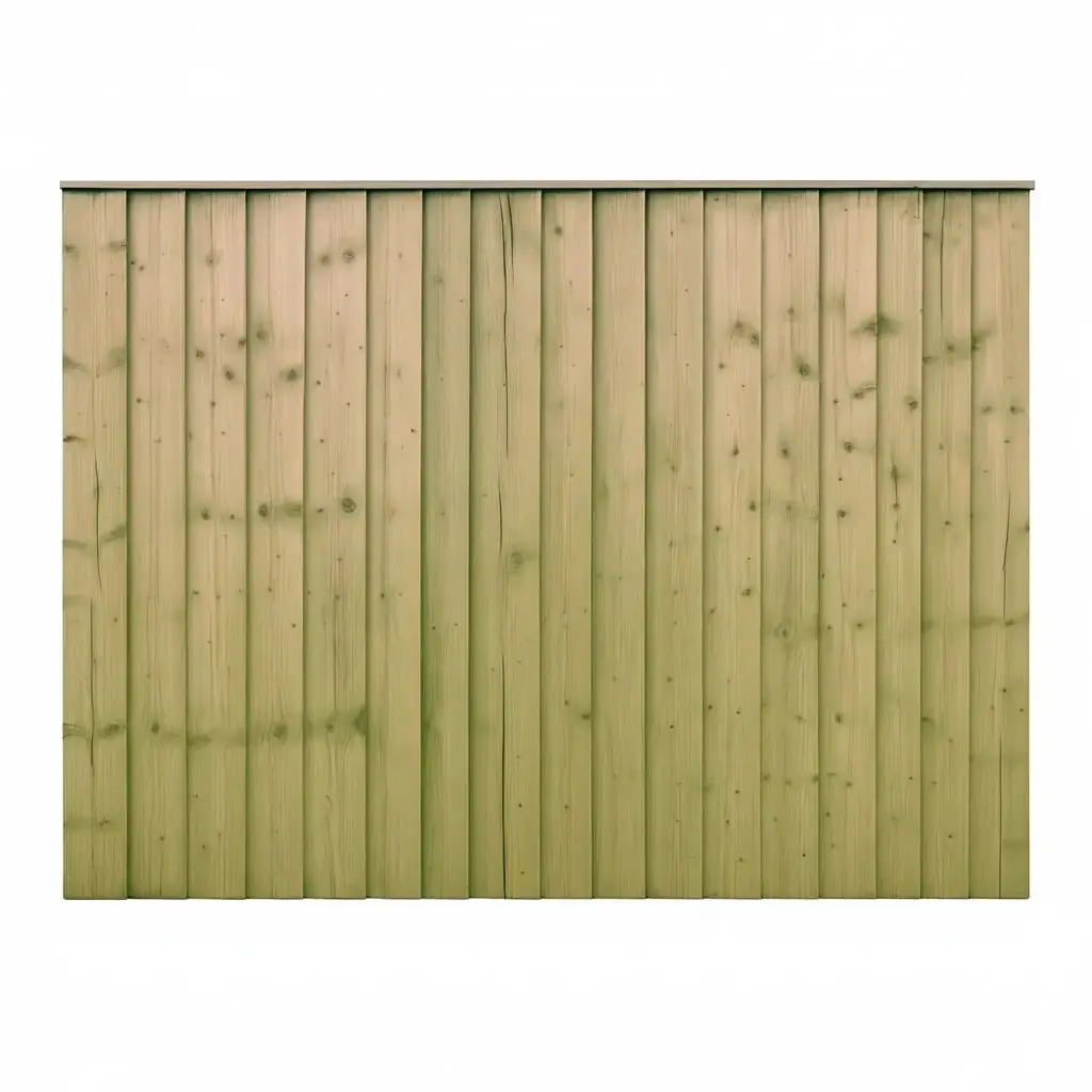 [231] 1.83x1.525m (6'x5') Closeboard Green Treated Fence Panel