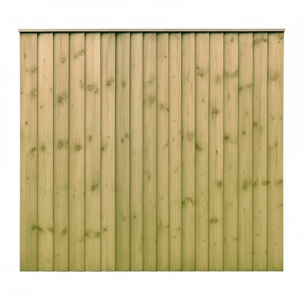 1.83x1.65m (6'x5'6") Closeboard Green Treated Fence Panel