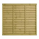 1.83x1.65m (6'x5'6") Larch Lap Green Treated Fence Panel