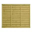 1.83x1.525m (6'x5') Larch Lap Green Treated Fence Panel