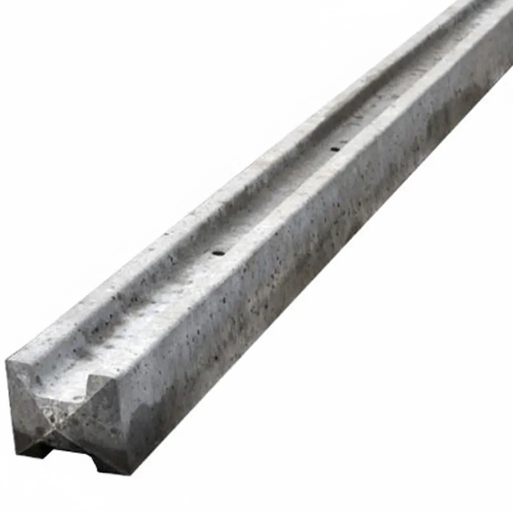 [245] 94x109mm 2.135m (7ft) Slotted Concrete Fence Post
