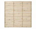 1.83x1.83m (6'x6') Single Slatted Green Treated Fence Panel