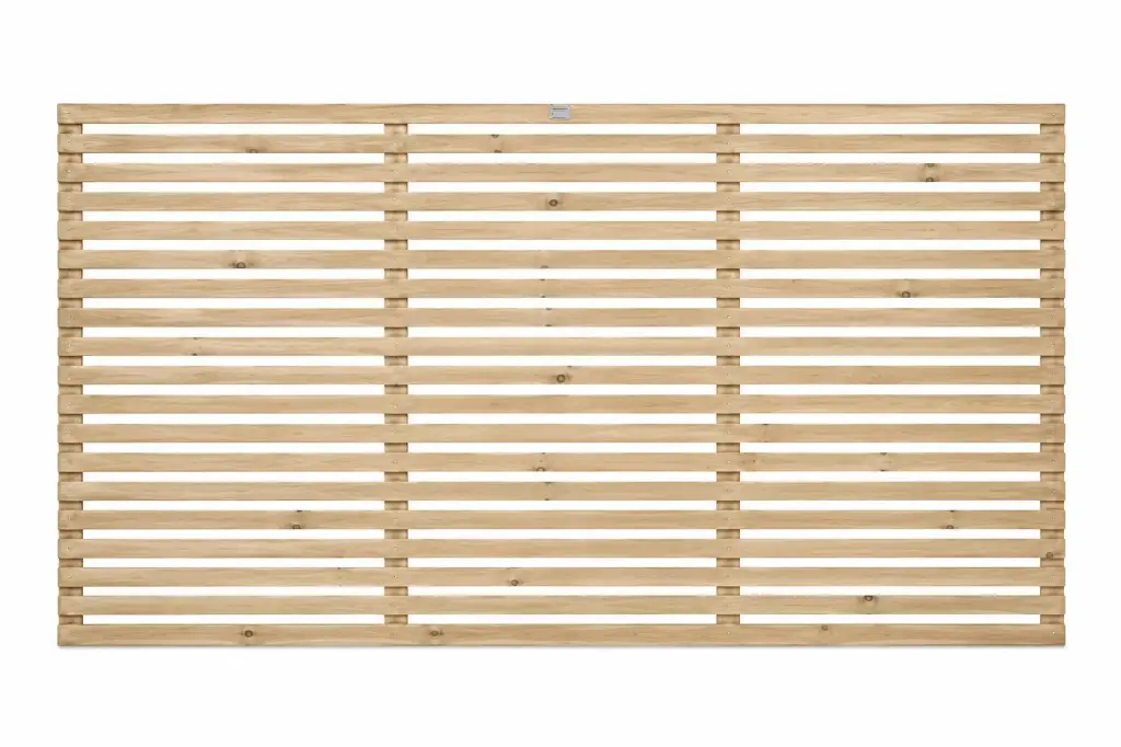 1.83x1.22m (6'x4') Single Slatted Green Treated Fence Panel