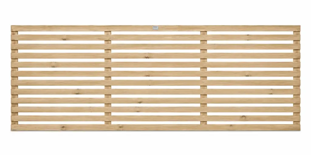 1.83x0.915m (6'x3') Single Slatted Green Treated Fence Panel