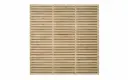1.83x1.83m (6'x6') Double Slatted Green Treated Fence Panel