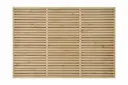 1.83x1.525m (6'x5') Double Slatted Green Treated Fence Panel