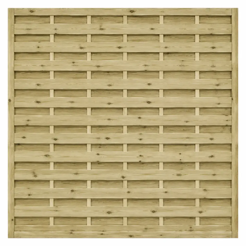 1.83x1.83m (6'x6') Horizontal Weaved Green Treated Fence Panel