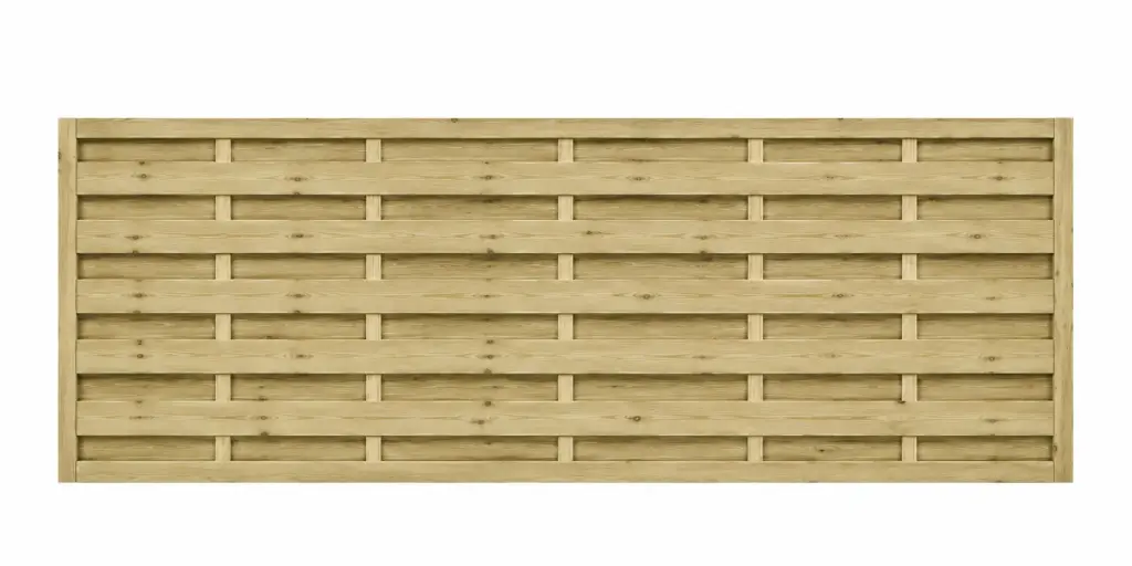 1.83x0.915m (6'x3') Horizontal Weaved Green Treated Fence Panel