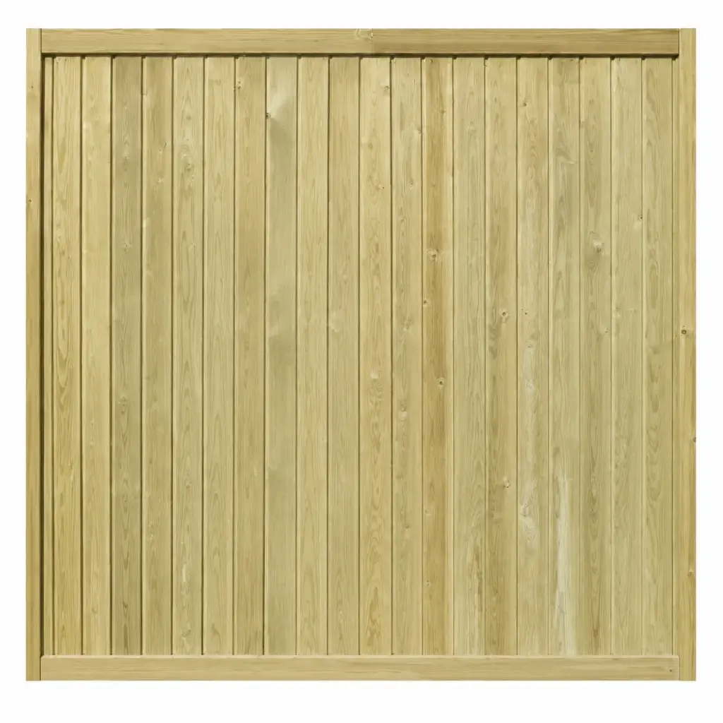 1.83x1.83m (6'x6') Tongue & Groove Green Treated Fence Panel