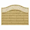 1.83x1.22m (6'x4') Omega Weaved Lattice Top Green Treated Fence Panel