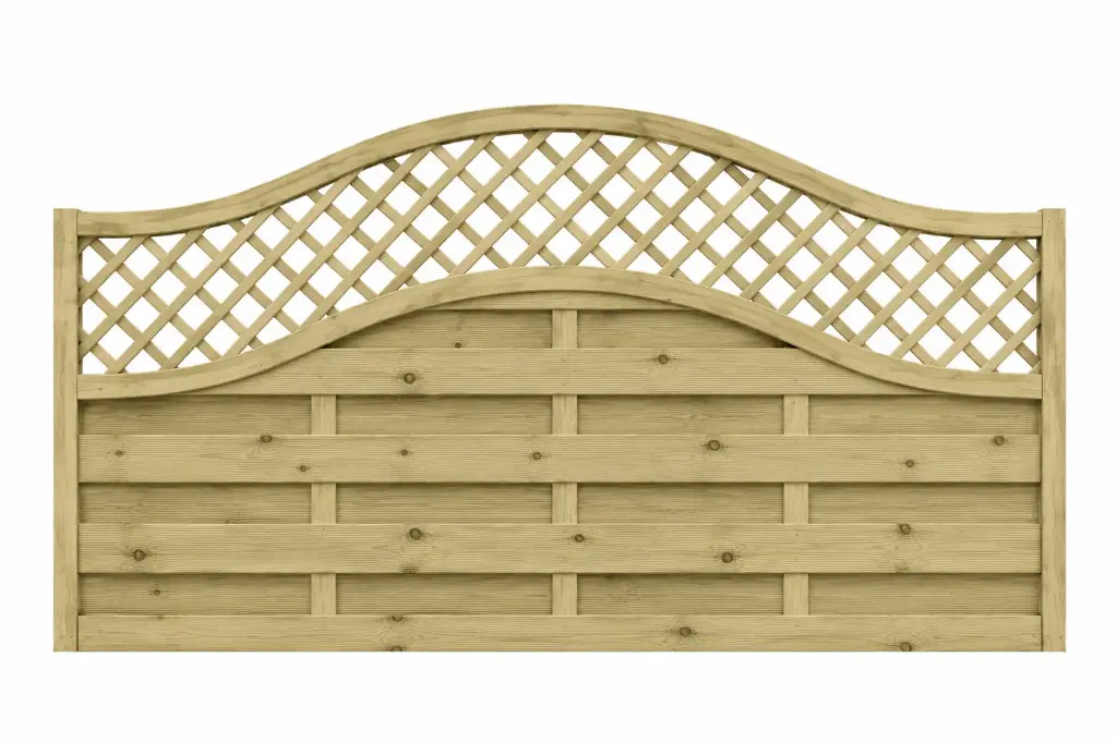 1.83x0.915m (6'x3') Omega Weaved Lattice Top Green Treated Fence Panel