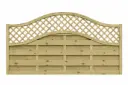 1.83x0.915m (6'x3') Omega Weaved Lattice Top Green Treated Fence Panel