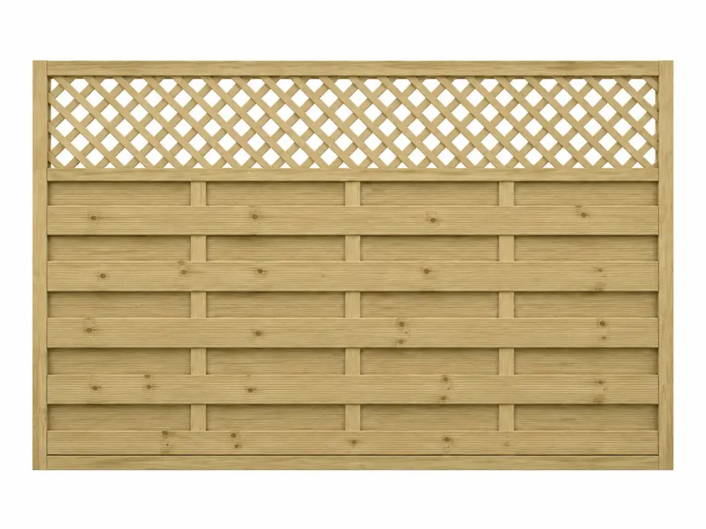 1.83x1.22m (6'x4') Weaved Lattice Top Green Treated Fence Panel