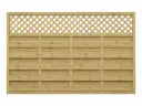 1.83x1.22m (6'x4') Weaved Lattice Top Green Treated Fence Panel