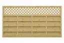 1.83x0.915m (6'x3') Weaved Lattice Top Green Treated Fence Panel