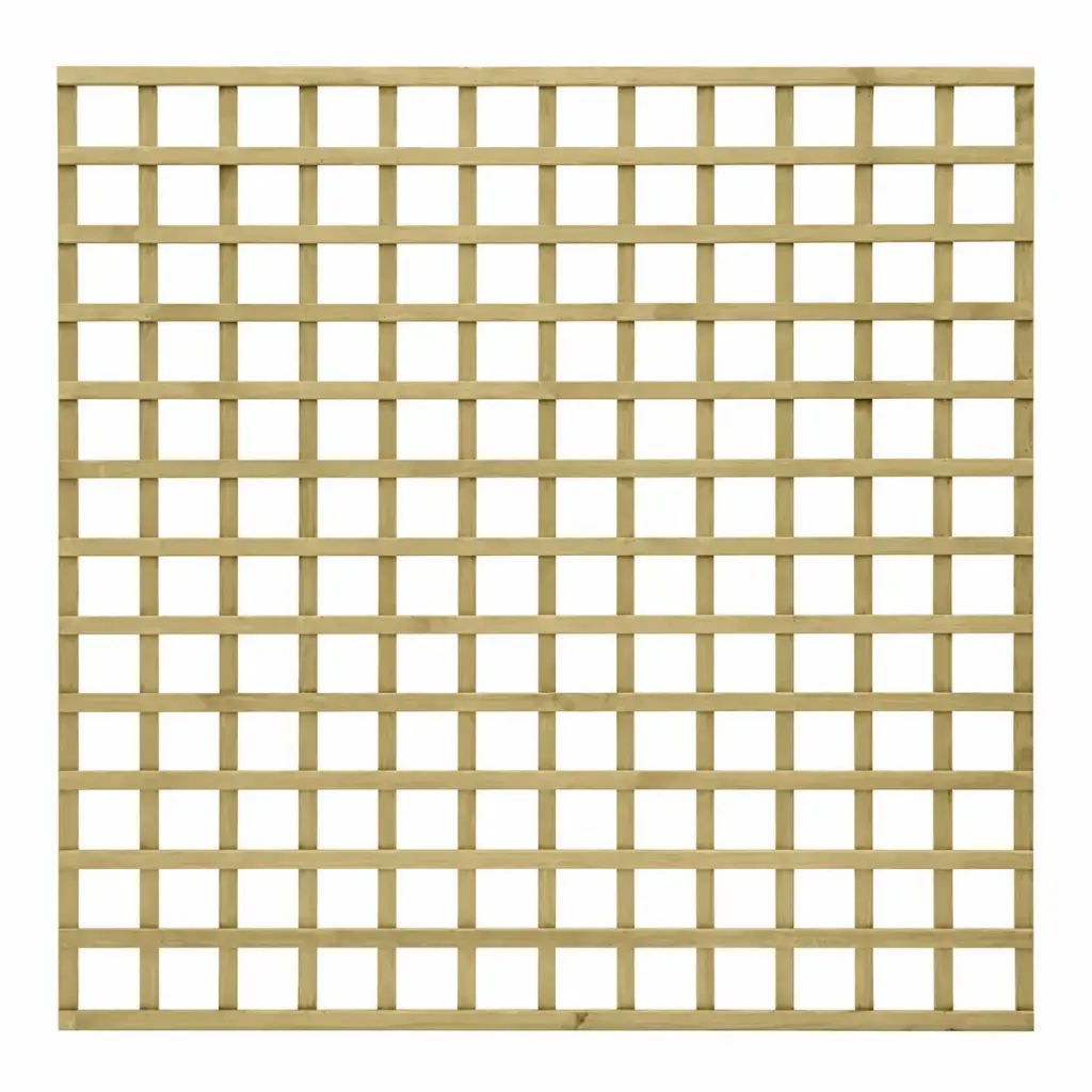 1.83x1.83m (6'x6') Square Trellis Green Treated Fence Panel