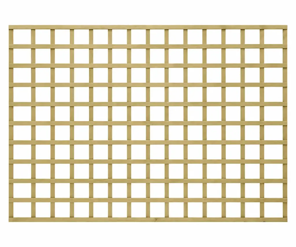 1.83x1.525m (6'x5') Square Trellis Green Treated Fence Panel
