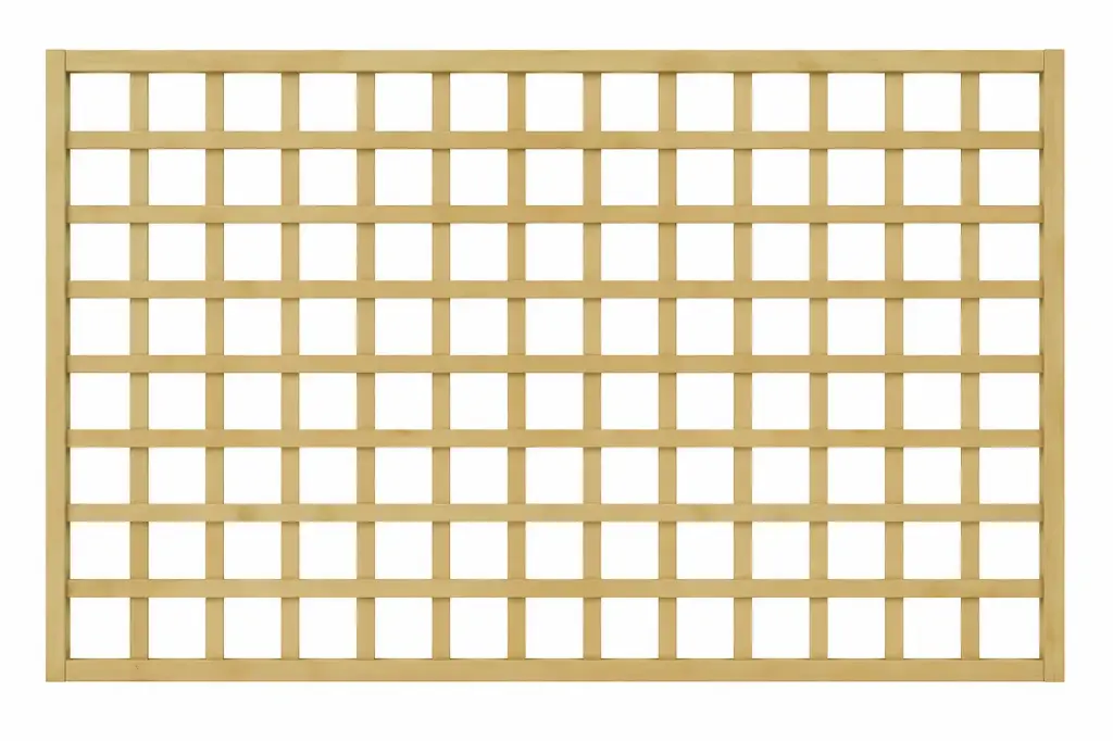 1.83x1.22m (6'x4') Square Trellis Green Treated Fence Panel