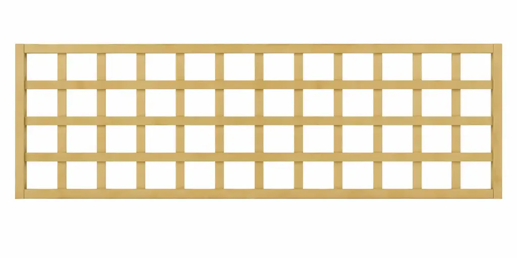 1.83x0.915m (6'x3') Square Trellis Green Treated Fence Panel