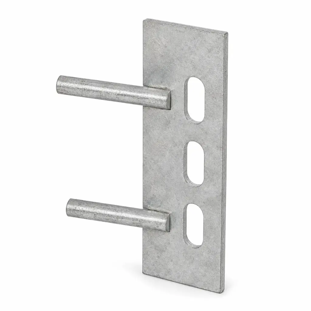 2-Pin Galvanised Gravel Board Clip for Bay Fencing