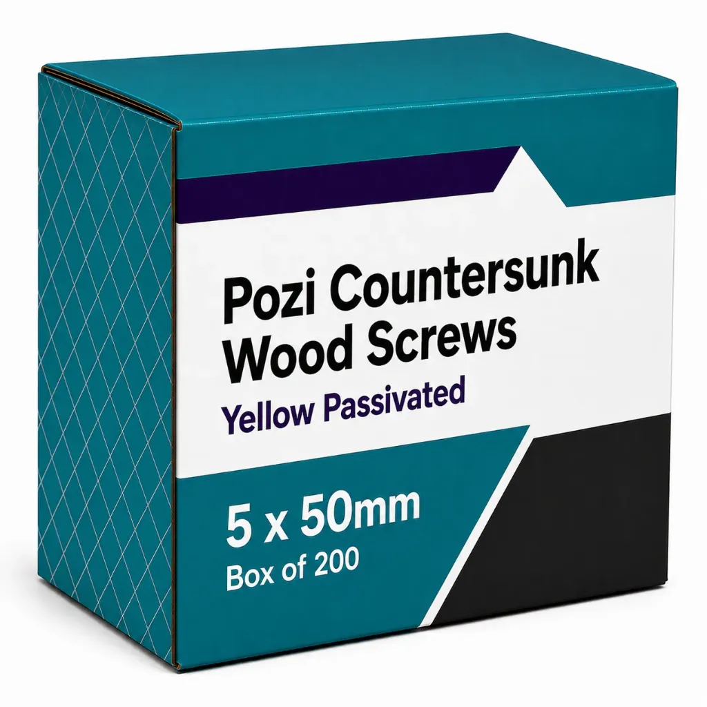 5.0x50mm Wood Screws (Box 200)