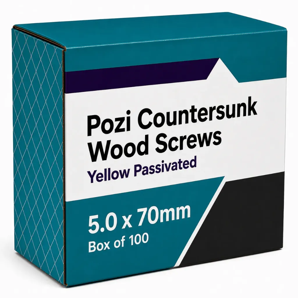 5.0x70mm Wood Screws (Box 100)