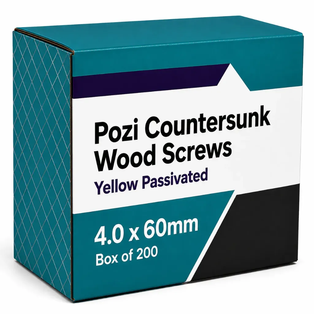 4.0x60mm Wood Screws (Box 200)