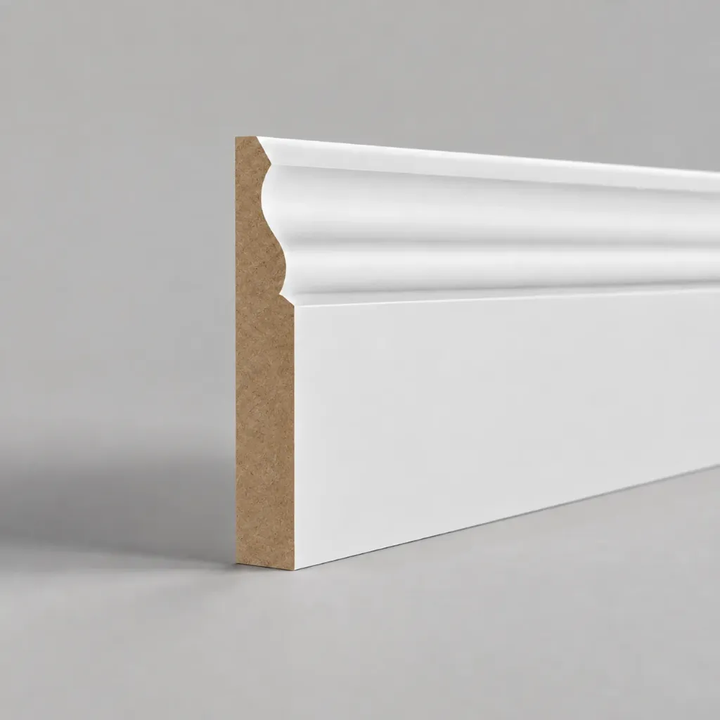 18x119mm 4.2m Primed MDF Skirting - Ogee Profile