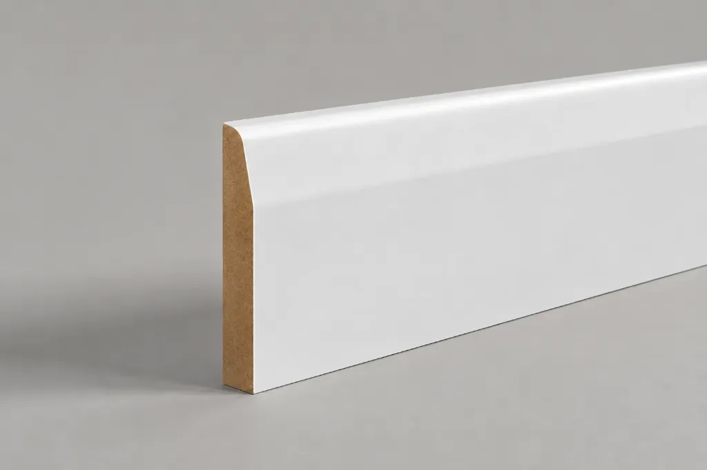 14.5x144mm 4.2m Primed MDF Skirting - Chamfered & Round Profile