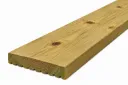 32x150mm 3.6m Sawn & Treated Reg'd/KD Softwood Decking - Smooth