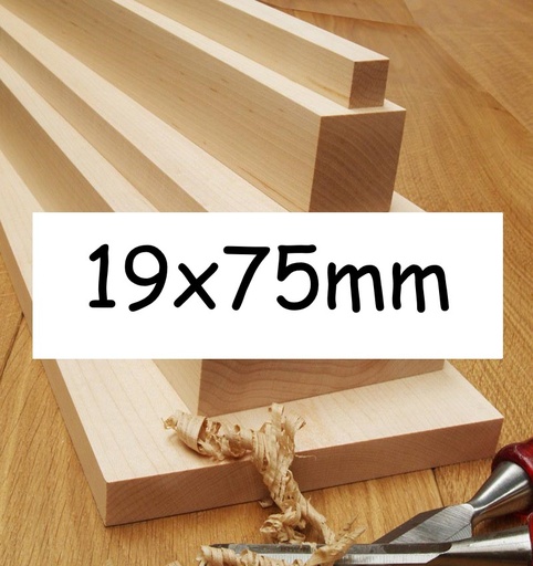 19x75mm Planed All Round (PAR) Untreated 5th+ Grade KD Softwood