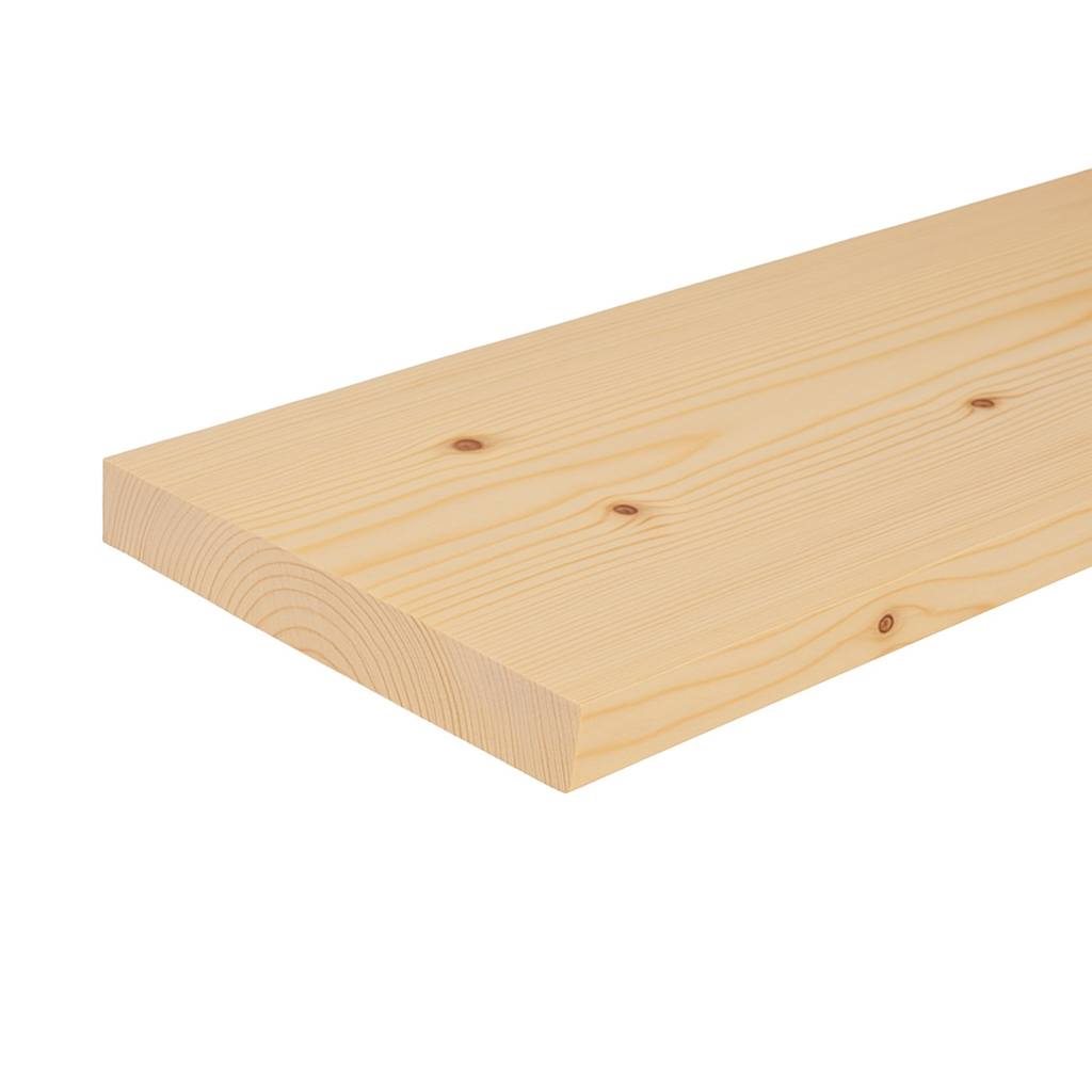 25x200mm Planed All Round (PAR) Untreated 5th+ Grade KD Softwood (Per linear metre)