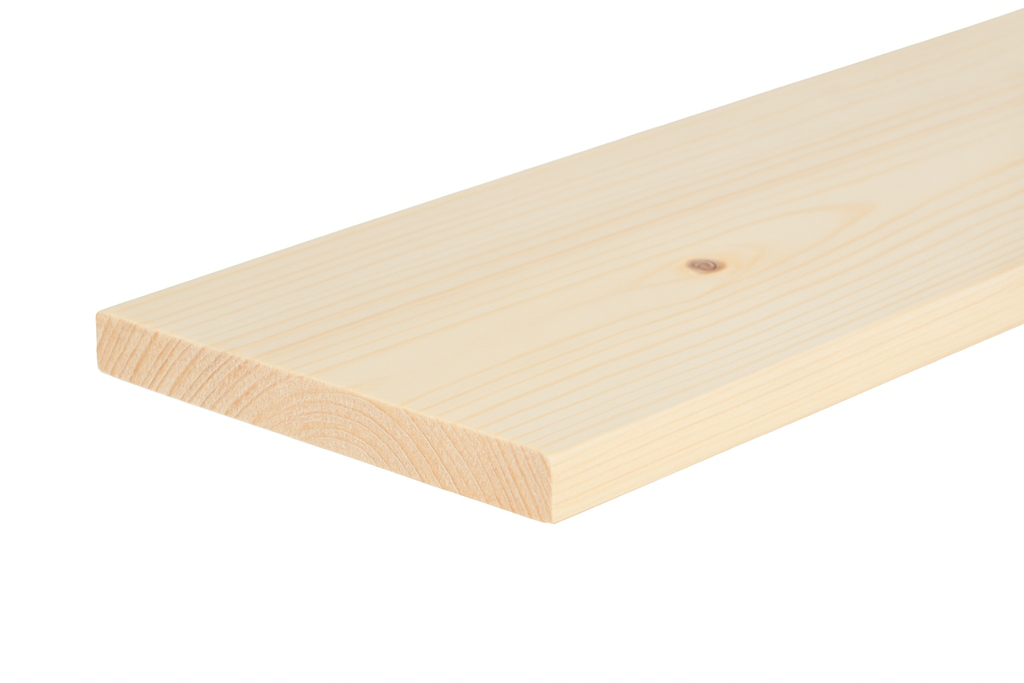 25x225mm Planed All Round (PAR) Untreated 5th+ Grade KD Softwood (Per linear metre)