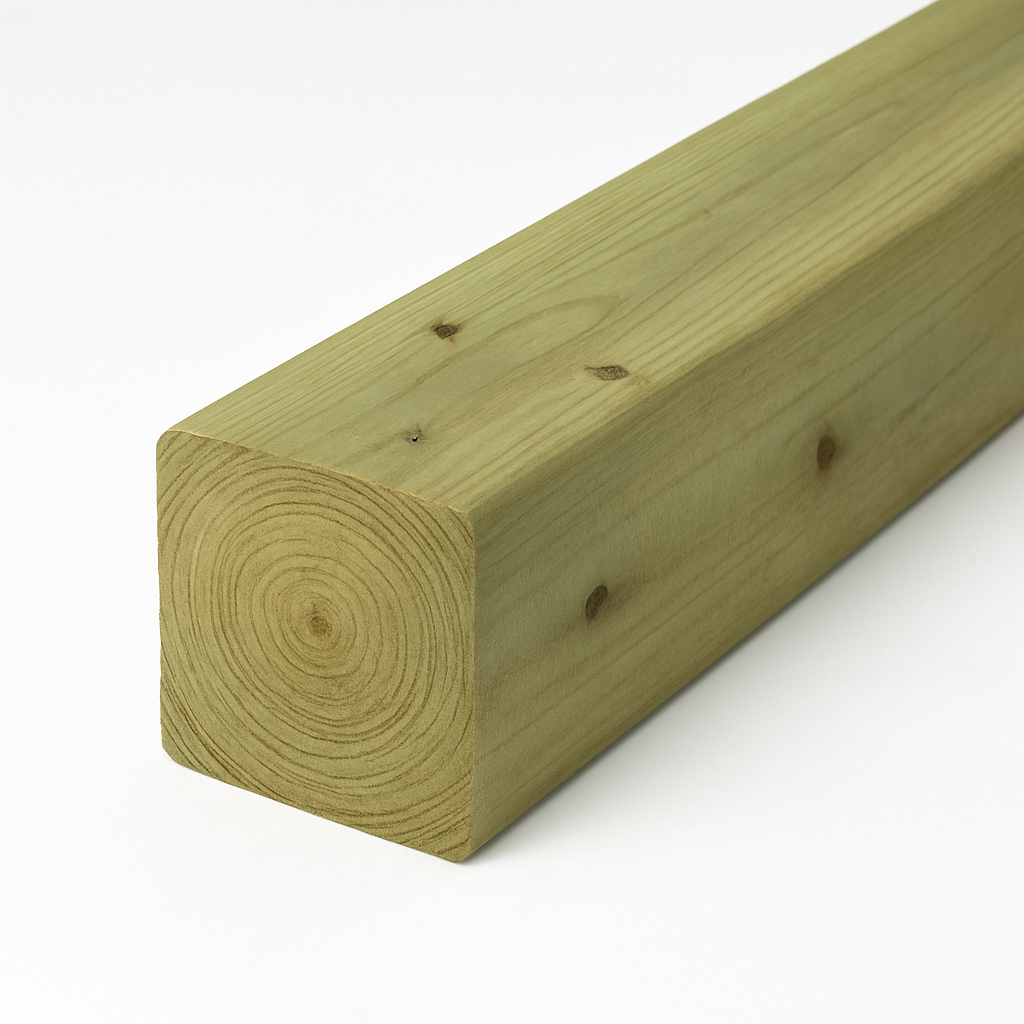 100x100mm 6m Sawn & Treated C24 Graded Reg'd/KD Softwood