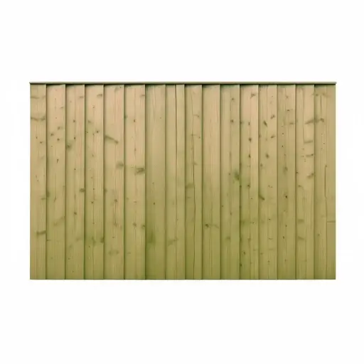 [230] 1.83x1.22m (6'x4') Closeboard Green Treated Fence Panel