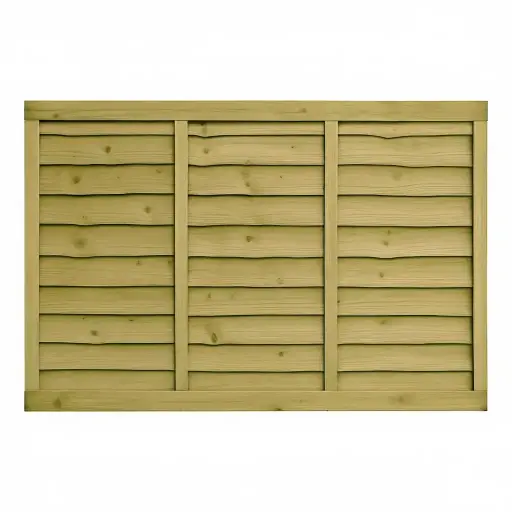 [226] 1.83x1.22m (6'x4') Larch Lap Green Treated Fence Panel