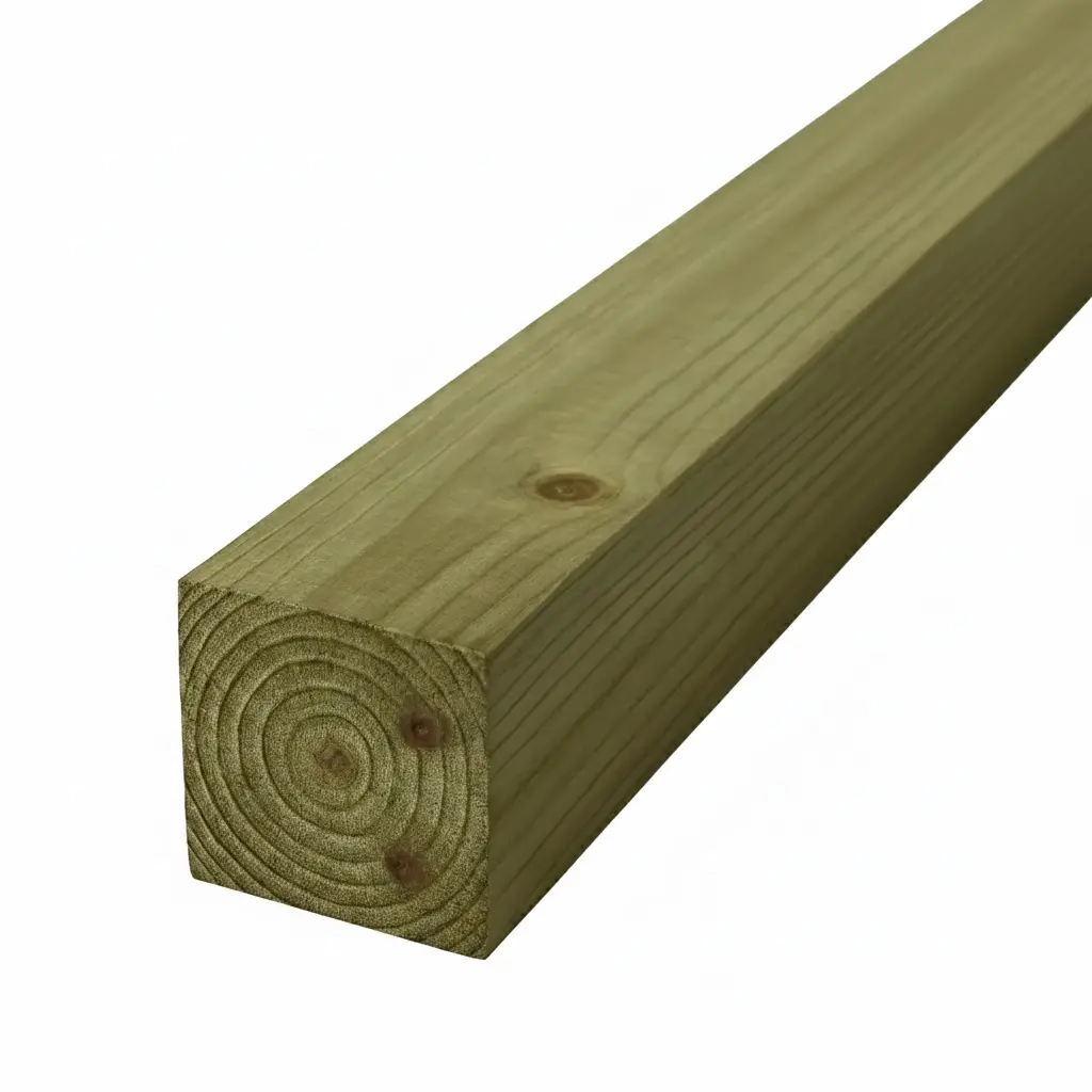 100x100mm 2.4m Sawn & Green Treated KD Softwood Post