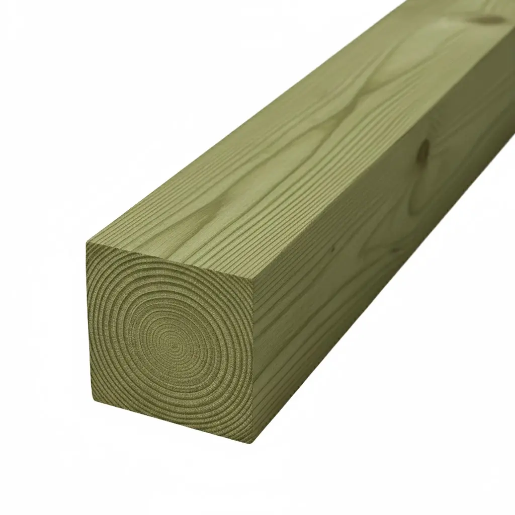 150x150mm 3.6m Sawn & Green Treated KD Softwood Post