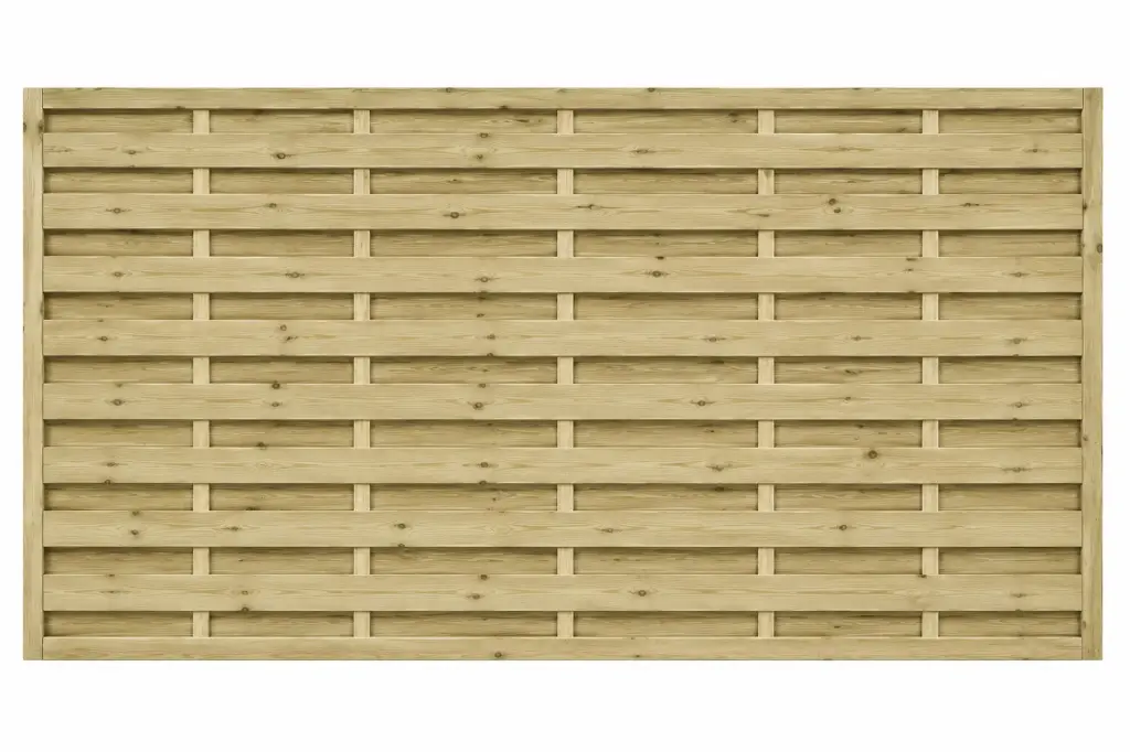 1.83x1.22m (6'x4') Horizontal Weaved Green Treated Fence Panel